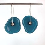 Dark Aqua Dalí earrings