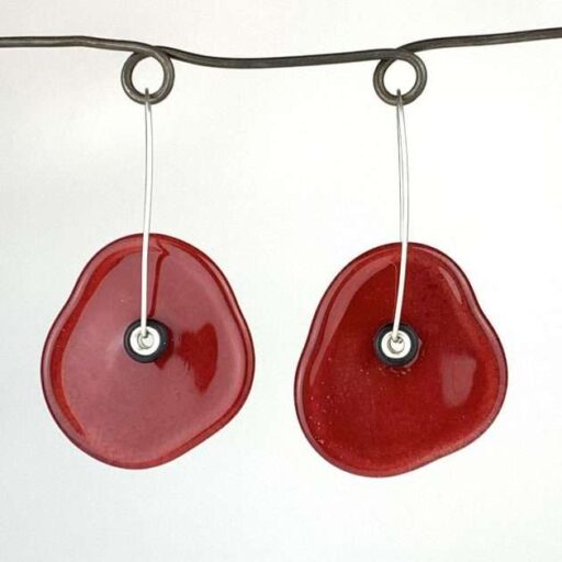 recycled glass earrings