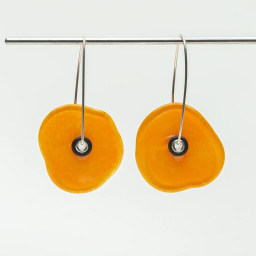 Desert Bloom Yellow earrings hanging