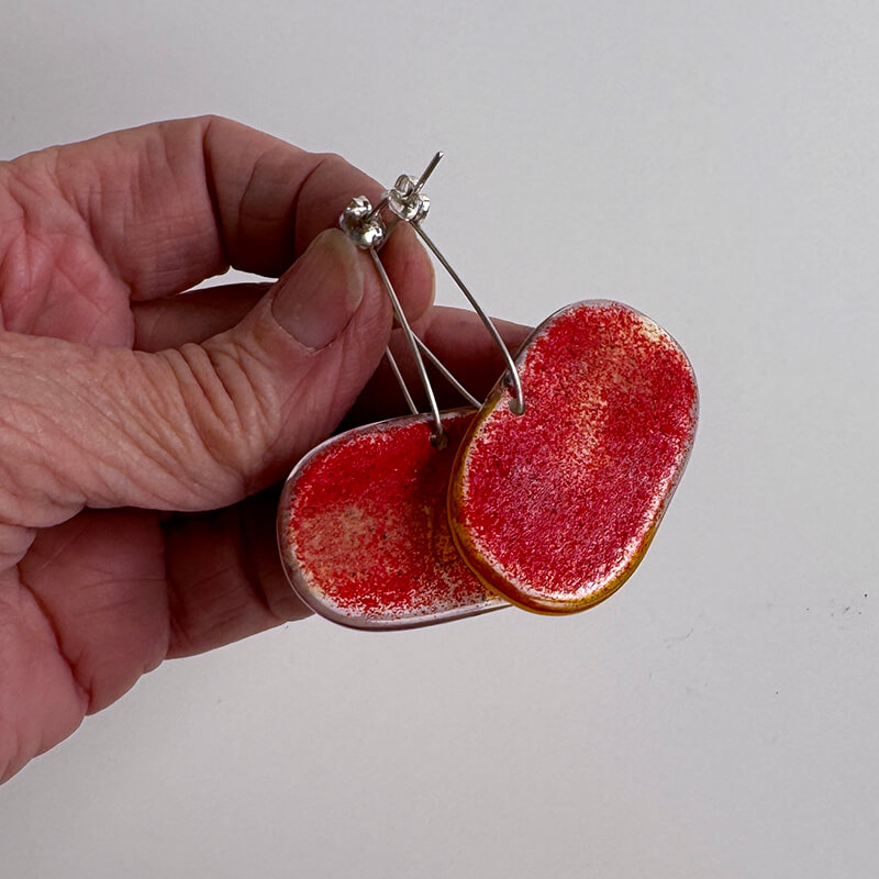 back side of eye earrings