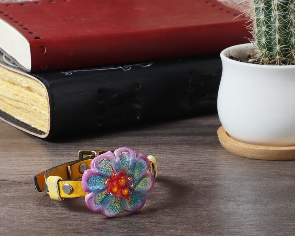 Purple Flower Bracelet