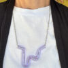Waterfall borosilicate wiggle necklace