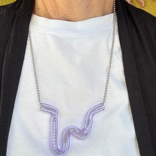 Waterfall borosilicate wiggle necklace