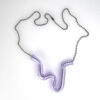 22” Waterfall borosilicate wiggle necklace