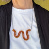 The Original Wiggle borosilicate necklace - amber