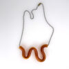 The Original Wiggle borosilicate necklace in Amber