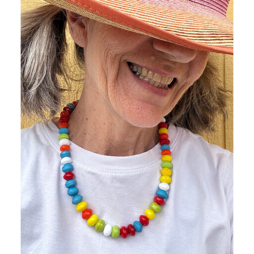 Glass candy necklace