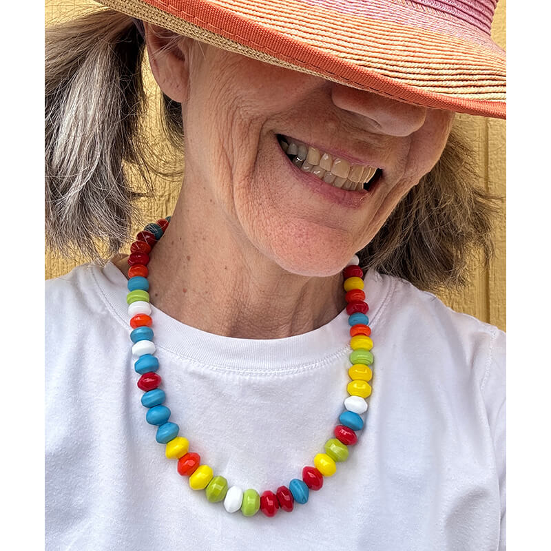 Glass candy necklace