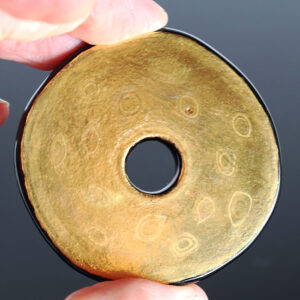 Glass bead back side - GOLD