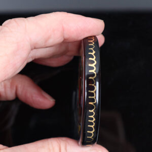 Glass Bead side view - Gold